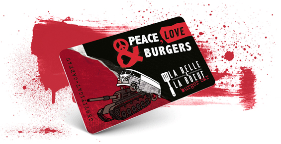 Carte La Belle et La Boeuf - Burger Bar